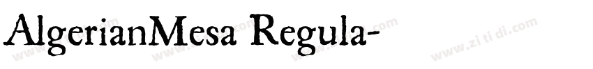 AlgerianMesa Regula字体转换